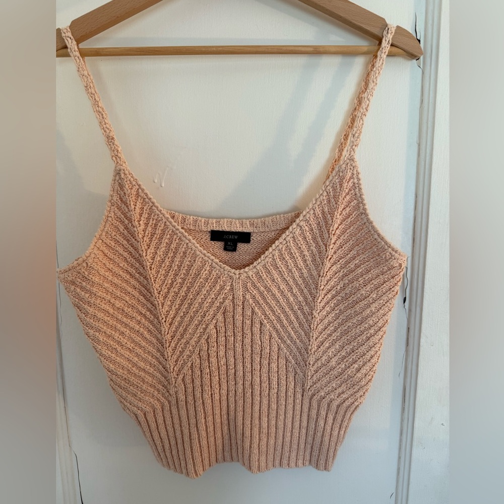 J. Crew Sweater Tank Camisole in Pale Pink XL
